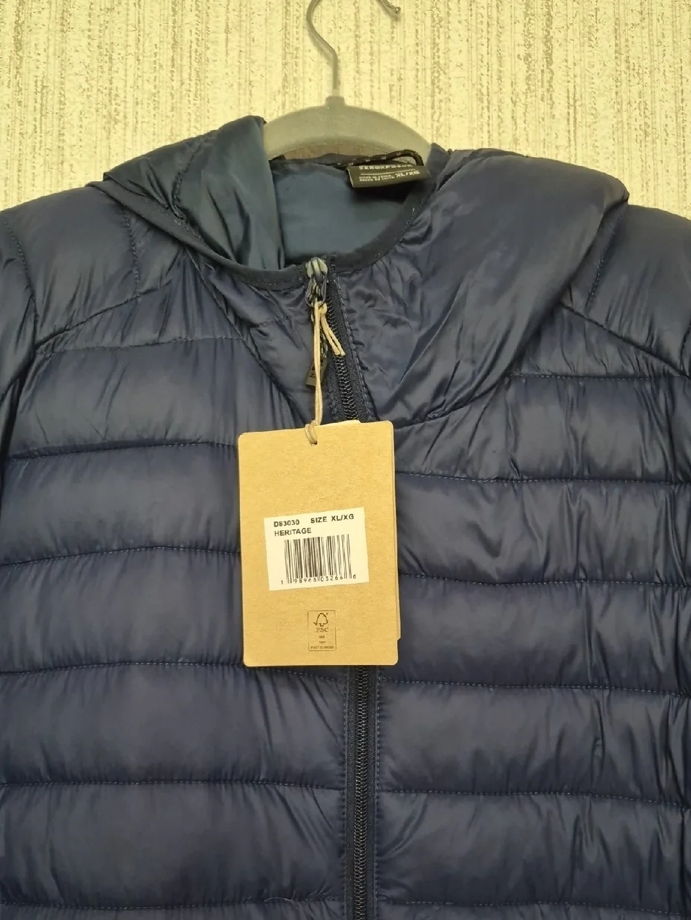 NWT Zeroxposur Men's Size XL Blue Quilted Puffer Jacket Pockets Hood